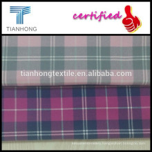 2015 new design 100 cotton yarn dyed twill weave check plaid flannel fabric for women's shirt